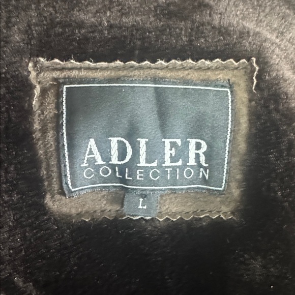 Adler collection suede leather jacket with faux fur trim size large - Picture 7 of 9